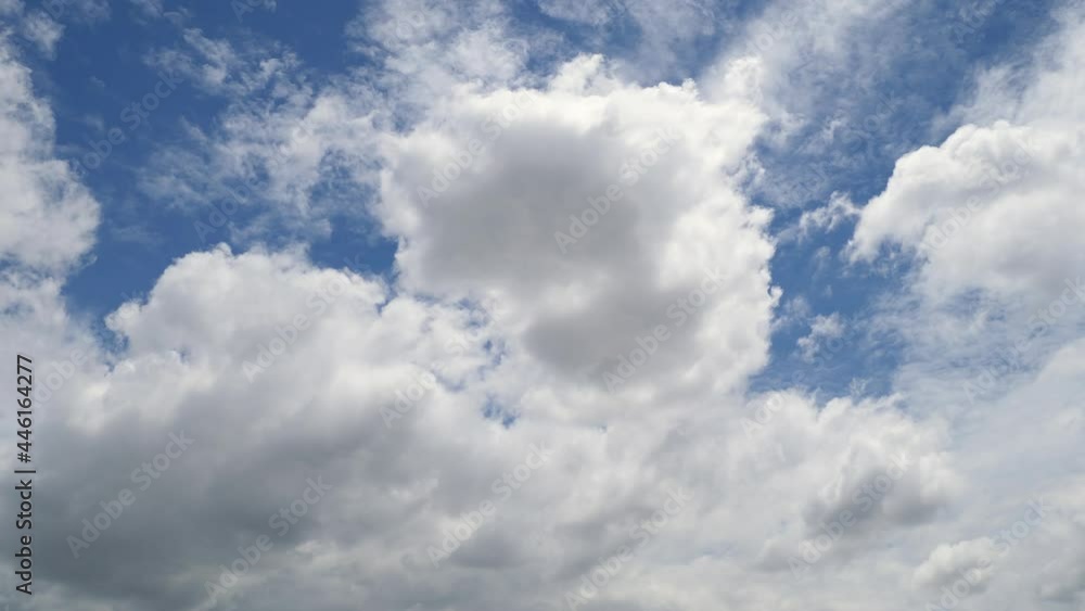 Beautiful white clouds and sky in time lapse Beautiful white clouds and sky in time lapse