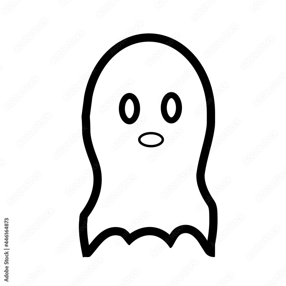Ghost line icon on white background. Ghost Halloween sign. Ghost symbol. flat style. Ghost line icon on white background. Ghost Halloween sign. Ghost symbol. flat style.