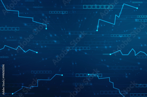 Abstract futuristic circuit board Illustration, Circuit board with various technology elements, Abstract speed technology concept, futuristic digital innovation background