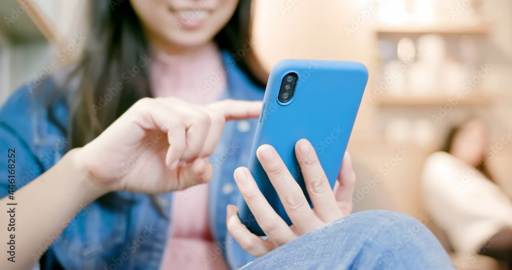 Fototapeta premium asian woman use smartphone