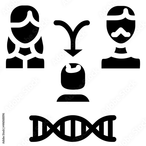 heredity glyph icon