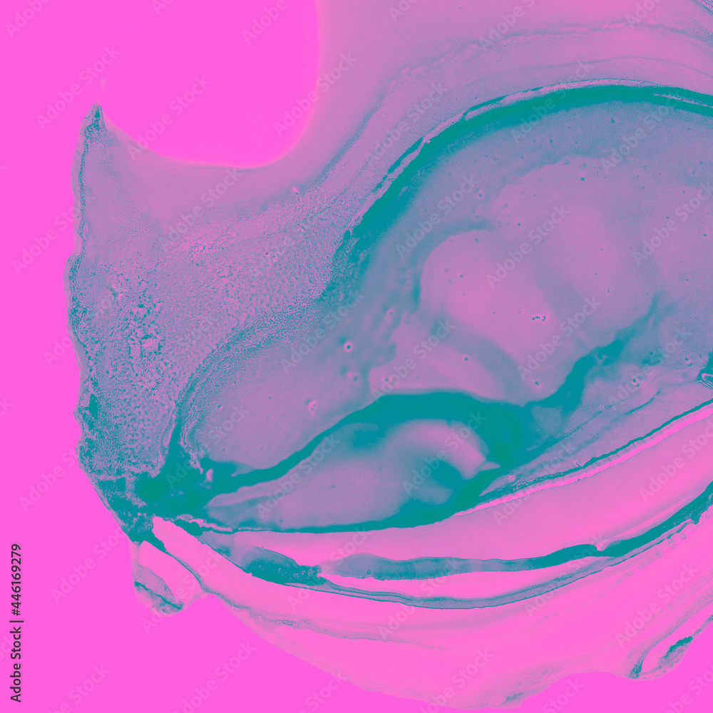 Fototapeta premium Fractal Ink Fluid. Fluorescent Web. Display