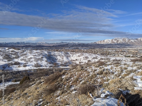 snow covered mountains