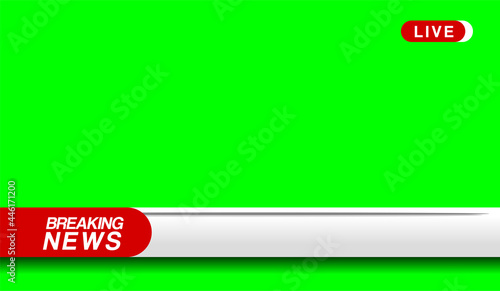 Breaking News Template.  Chroma key mock-up. details in red.