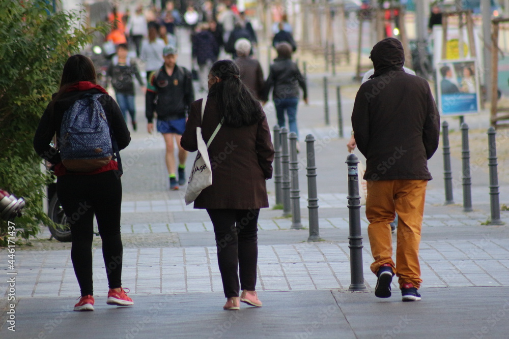 people walking in the city