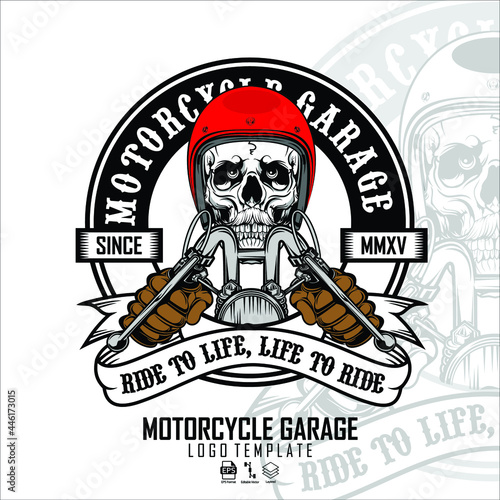 SKULL BIKER LOGO TEMPLATE