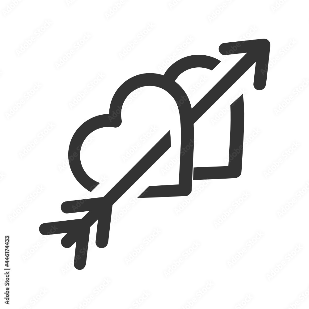cupid arrow line icon cupid arrow line icon