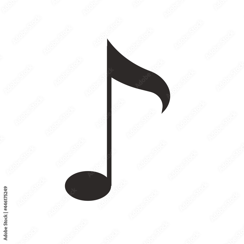 Music notes, song, melody or tune flat vector icon Music notes, song, melody or tune flat vector icon
