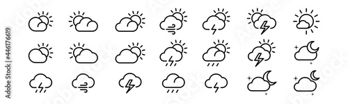 Vector graphic of weather icon collection