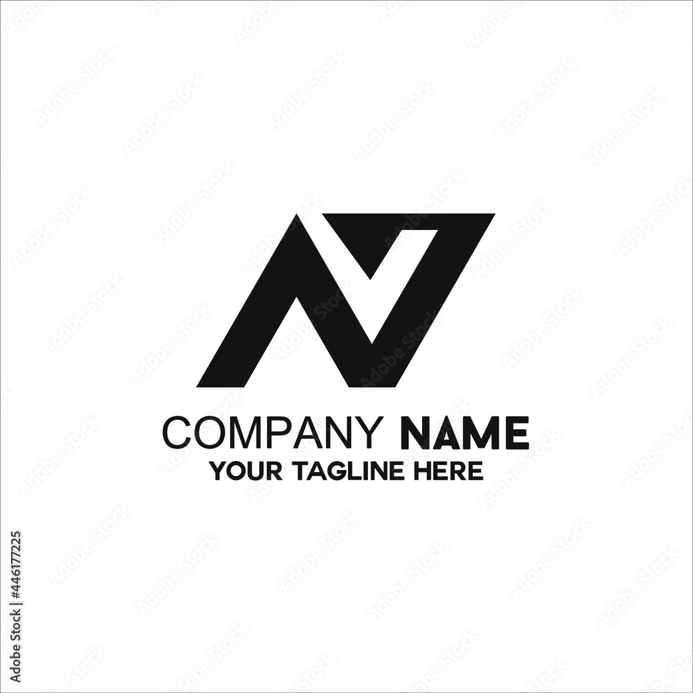 letter N outline logo vector letter N outline logo vector