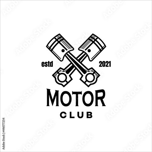 motorcycle club mechanic logo vector