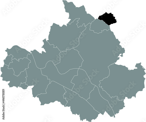 Black location map of the Dresdener Sch  nborn locality inside the German regional capital city of Dresden  Germany