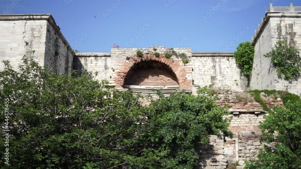 Byzantine Golden Gate of Constantinople in Yedikule fortress of Istanbul Turkey Byzantine Golden Gate of Constantinople in Yedikule fortress of Istanbul Turkey