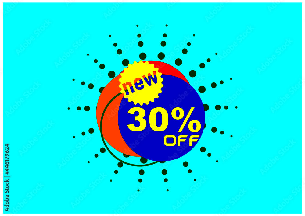Obraz premium 30% off new offer logo design