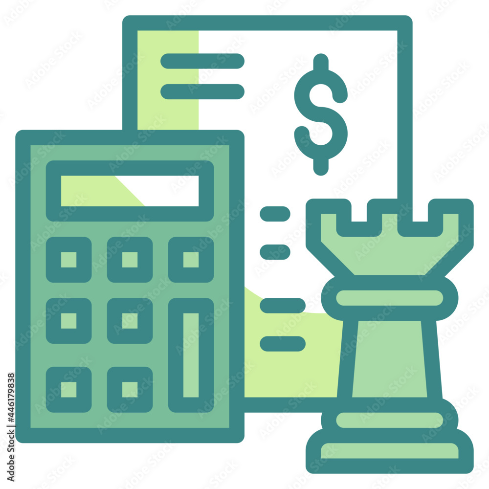 accounting blue line icon accounting blue line icon