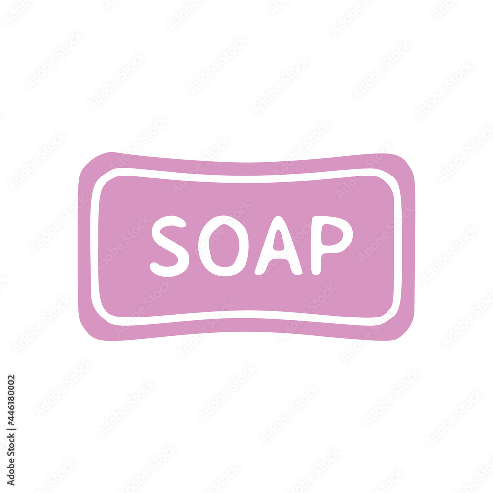 Soap icon. Soap sign. Simple flat logo of soap on white background. Vector illustration Soap icon. Soap sign. Simple flat logo of soap on white background. Vector illustration