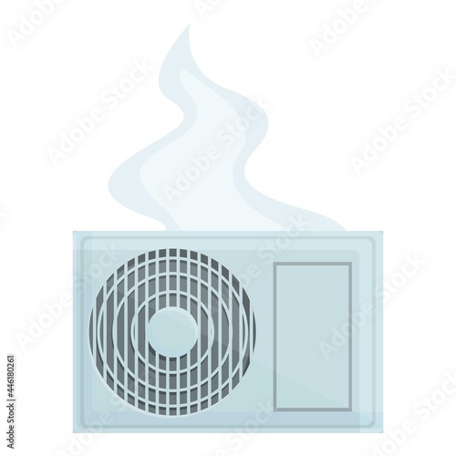 Change air conditioner icon cartoon vector. Maintenance service. Home cooling