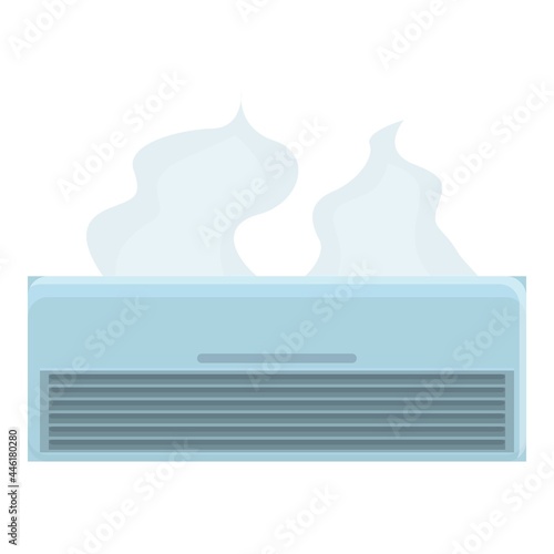 Home climate inspection icon cartoon vector. Air conditioner repair. Maintenance service