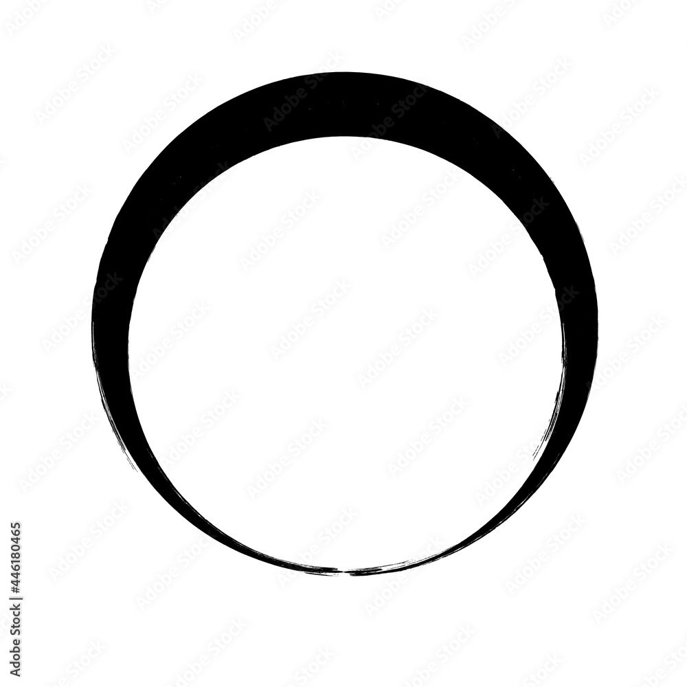 Circle Brush Stroke Border Frame . Grunge Element for your Design . Circle Brush Stroke Border Frame . Grunge Element for your Design .