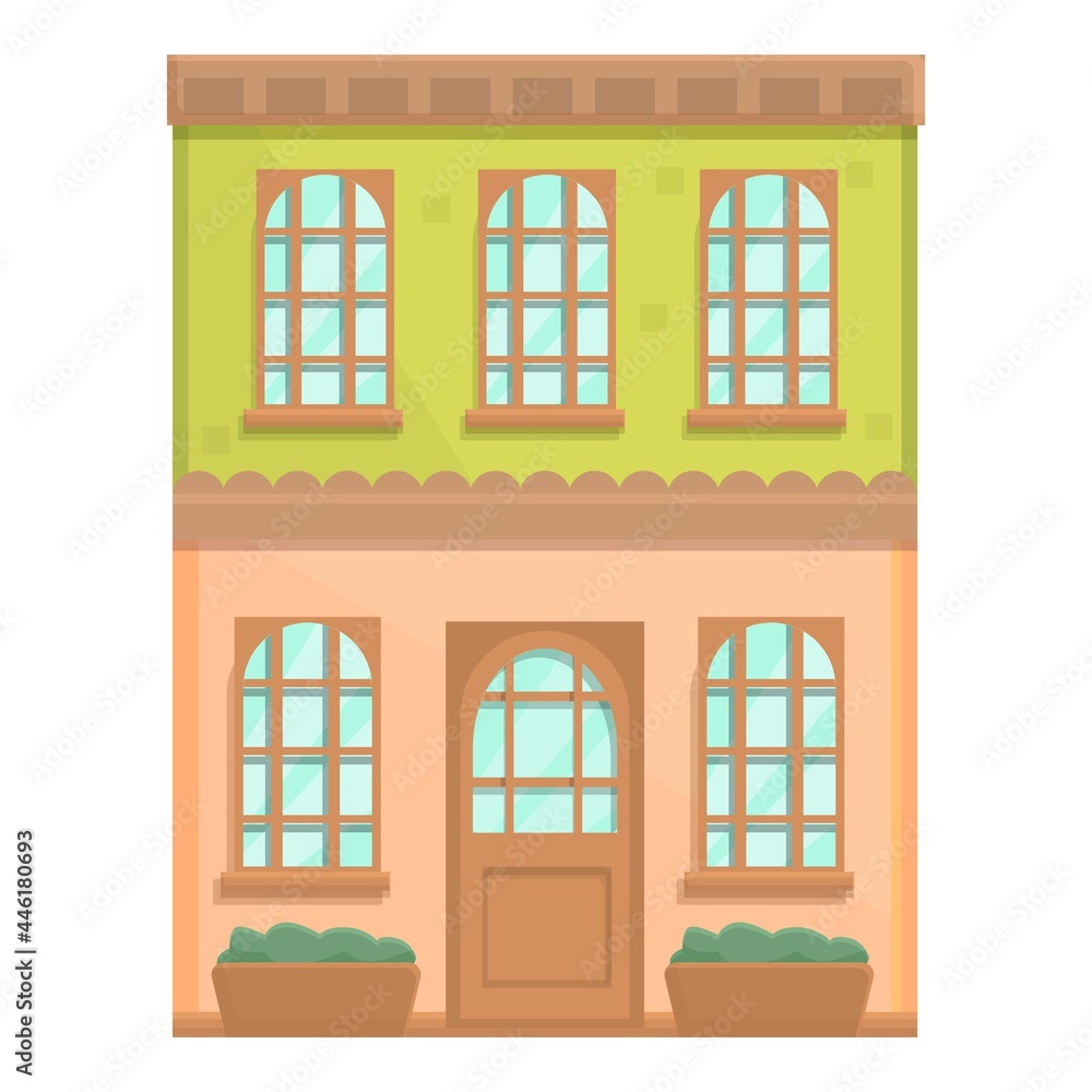 Naklejka premium Coffeehouse icon cartoon vector. Coffee shop. Cafeteria building