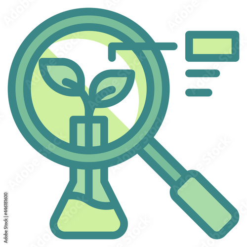 biology blue line icon