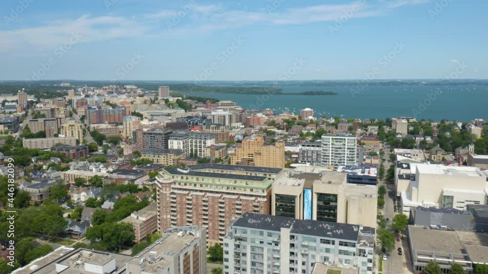 Aerial View of Madison, Wisconsin on Beautiful Summer Afternoon Aerial View of Madison, Wisconsin on Beautiful Summer Afternoon