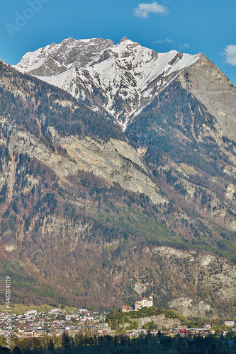 Gutenberg Castle in Balzers and Raetikon massif