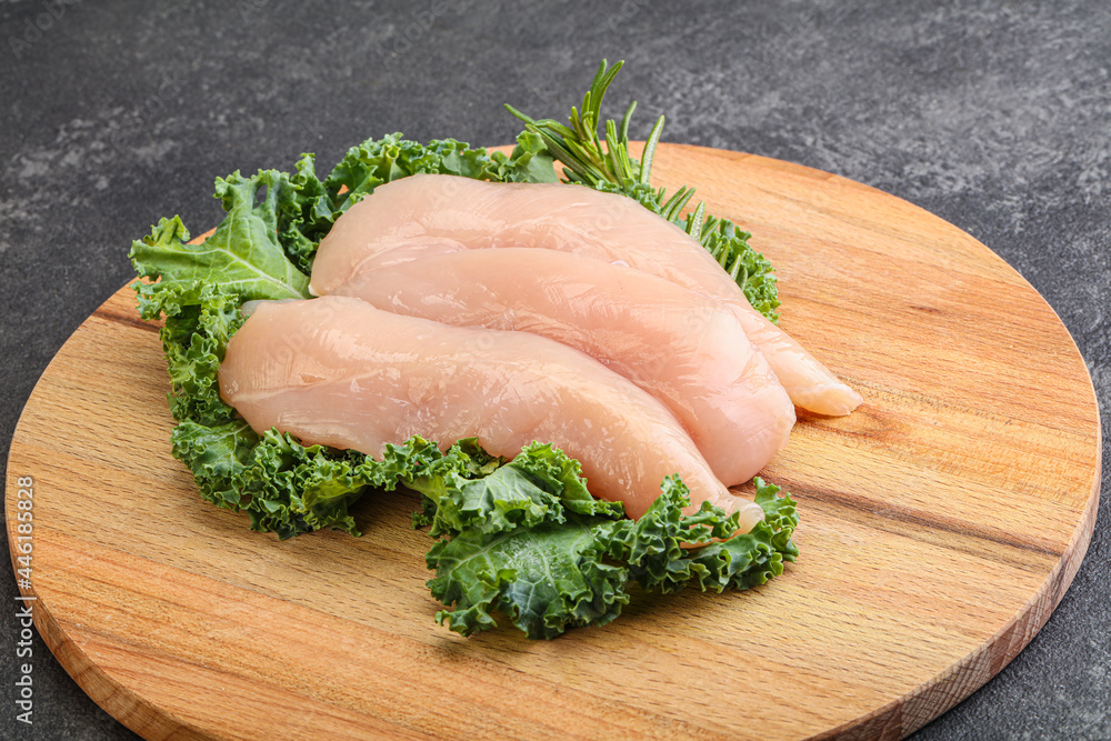 Raw small chicken fillet for cooking Raw small chicken fillet for cooking
