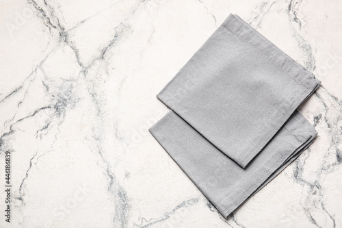 Fabric napkins on light background