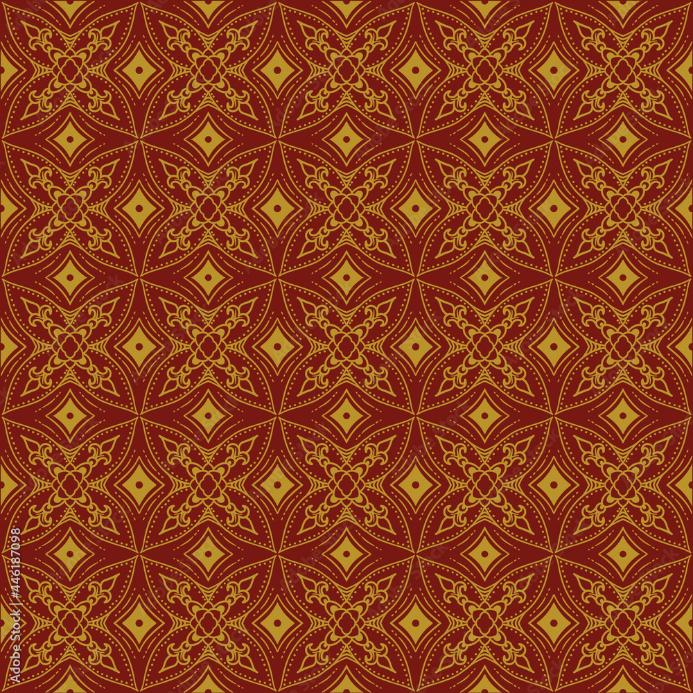 Vintage seamless floral pattern style