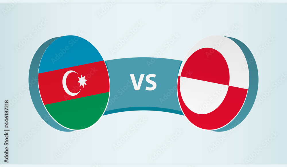 Azerbaijan versus Greenland, team sports competition concept. Azerbaijan versus Greenland, team sports competition concept.
