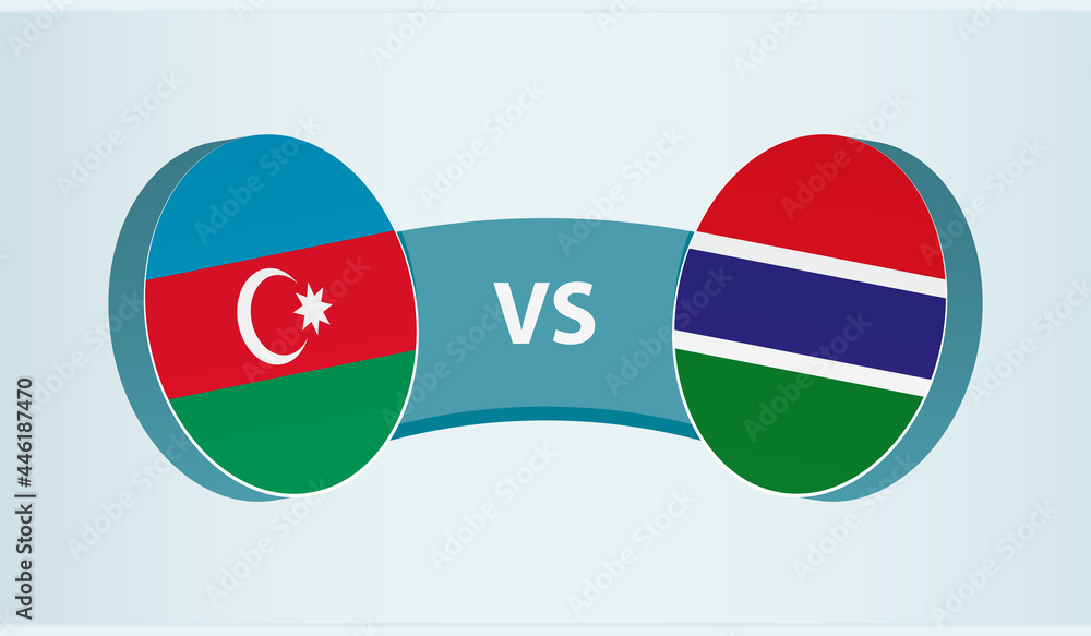 Azerbaijan versus Gambia, team sports competition concept. Azerbaijan versus Gambia, team sports competition concept.