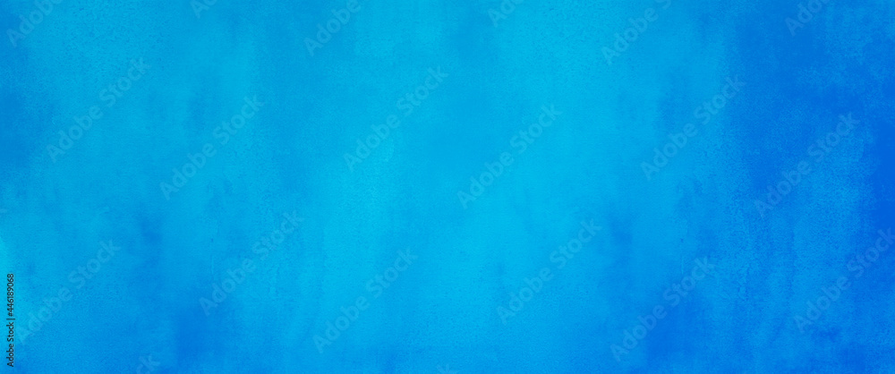 青色、水色の水彩の筆の跡、背景素材、テクスチャ