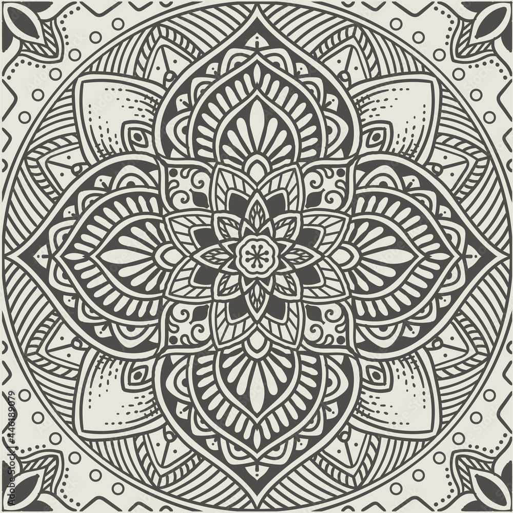 Fototapeta premium vintage beautiful mandala floral background