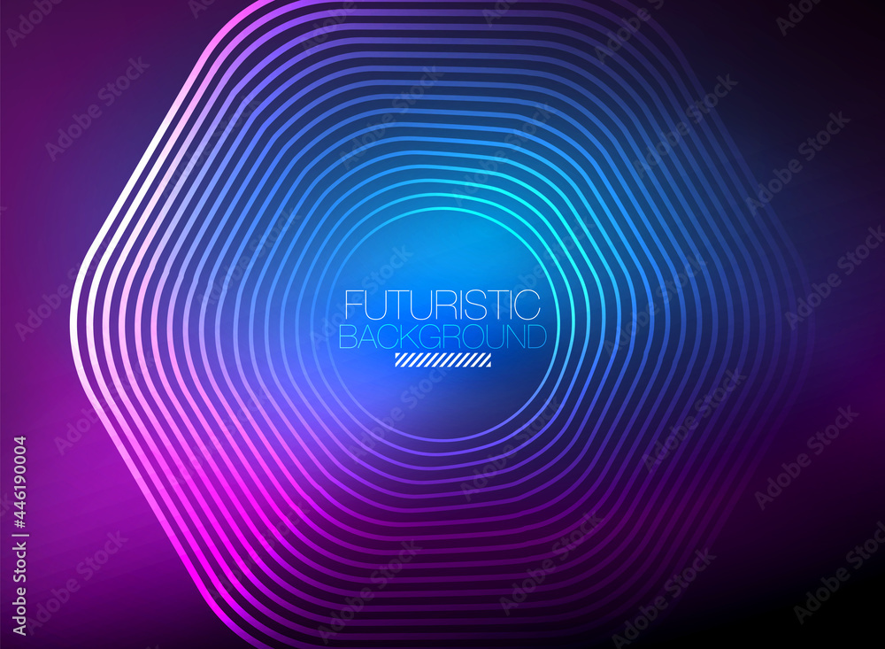 Neon color square shape lines abstract background. Shiny magic energy and motion concept, vector abstract wallpaper background Neon color square shape lines abstract background. Shiny magic energy and motion concept, vector abstract wallpaper background