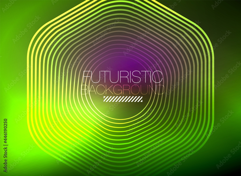 Neon color square shape lines abstract background. Shiny magic energy and motion concept, vector abstract wallpaper background Neon color square shape lines abstract background. Shiny magic energy and motion concept, vector abstract wallpaper background