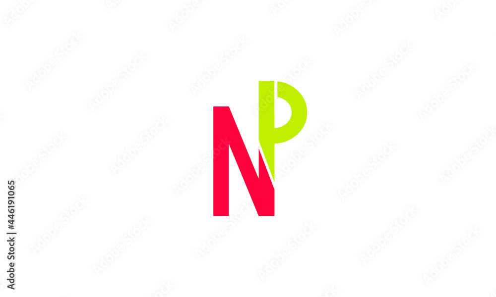 Alphabet letters Initials Monogram logo NP, PN, N and P Alphabet letters Initials Monogram logo NP, PN, N and P