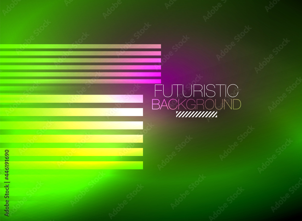 Bright neon color techno abstract background, shiny glowing neon lines in the dark background Bright neon color techno abstract background, shiny glowing neon lines in the dark background