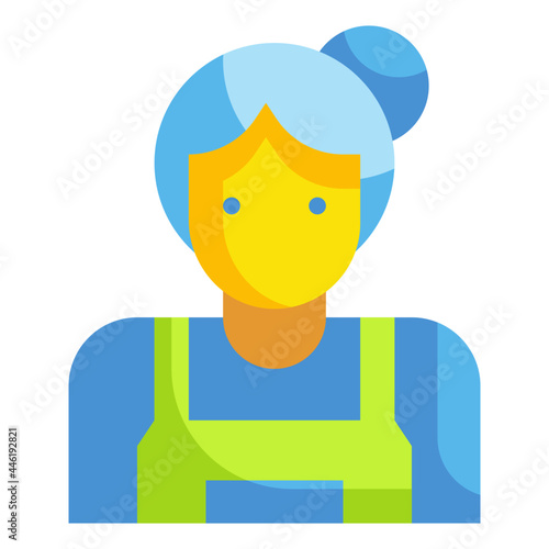 housekeeper flat icon