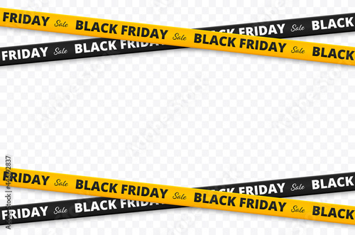 Black Friday Sale. Black Friday tapes isolated. Vector illustration