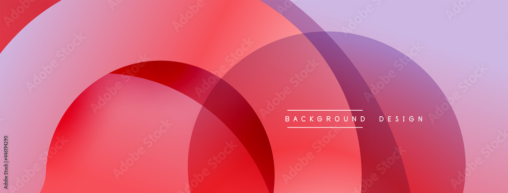 Abstract overlapping lines and circles geometric background with gradient colors Abstract overlapping lines and circles geometric background with gradient colors