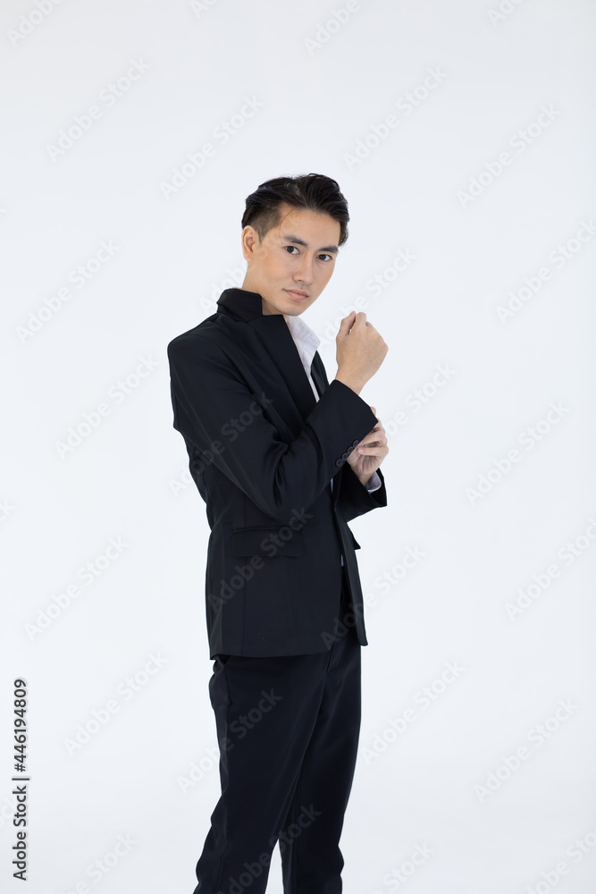 portrait of young business asian man isolated on white portrait of young business asian man isolated on white
