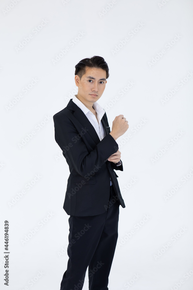 portrait of young business asian man isolated on white portrait of young business asian man isolated on white