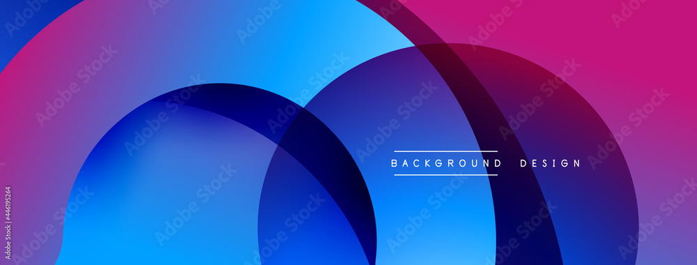 Abstract overlapping lines and circles geometric background with gradient colors Abstract overlapping lines and circles geometric background with gradient colors