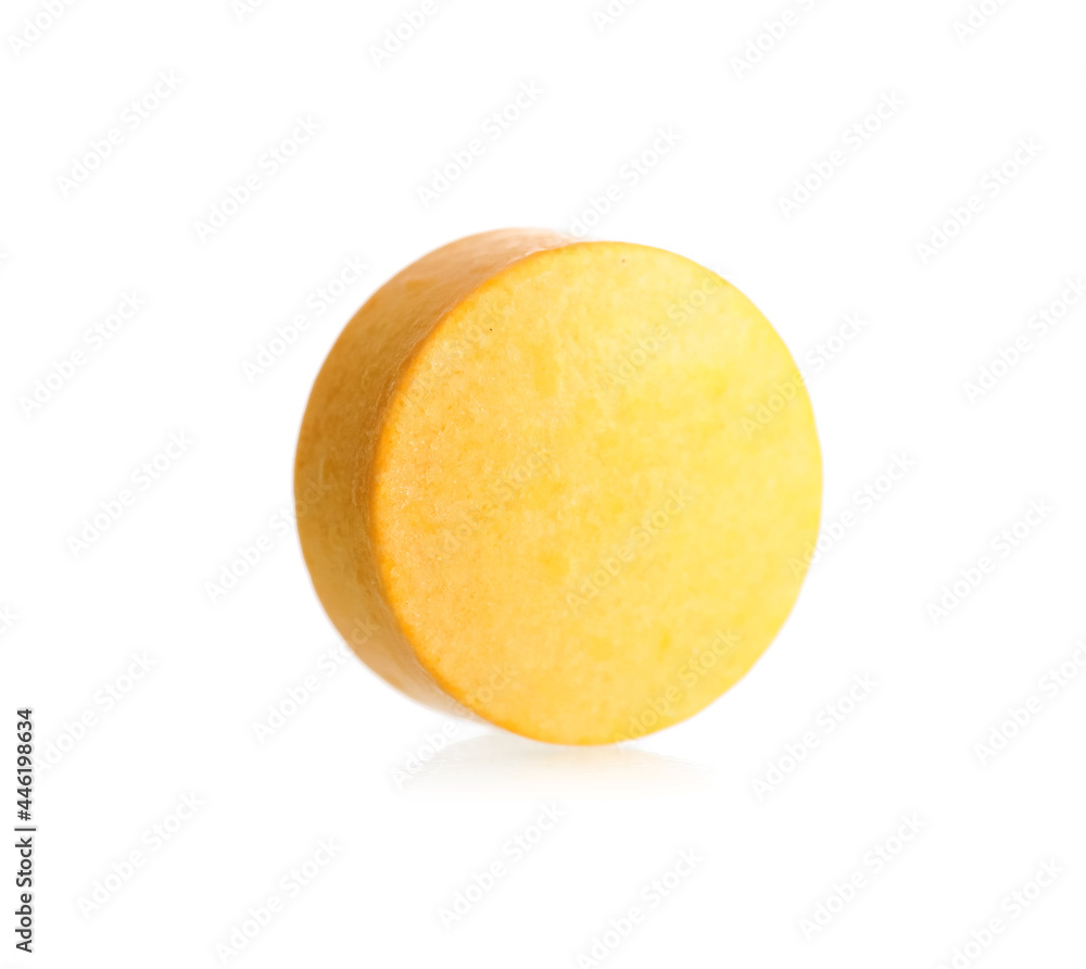 Vitamin K pill on white background Vitamin K pill on white background