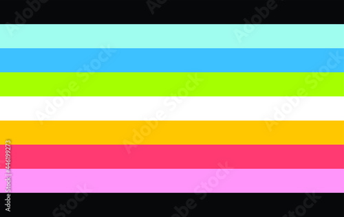 Queer flag symbol vector illustration. Various gender identities and sexuality, Gender identities  male, female, transsexual, bisexuals, gay, lesbians, Intersex, Queer.