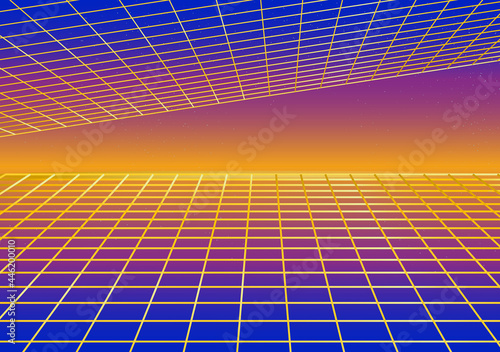 Background retro style gaming 90's, année 90 flashy light