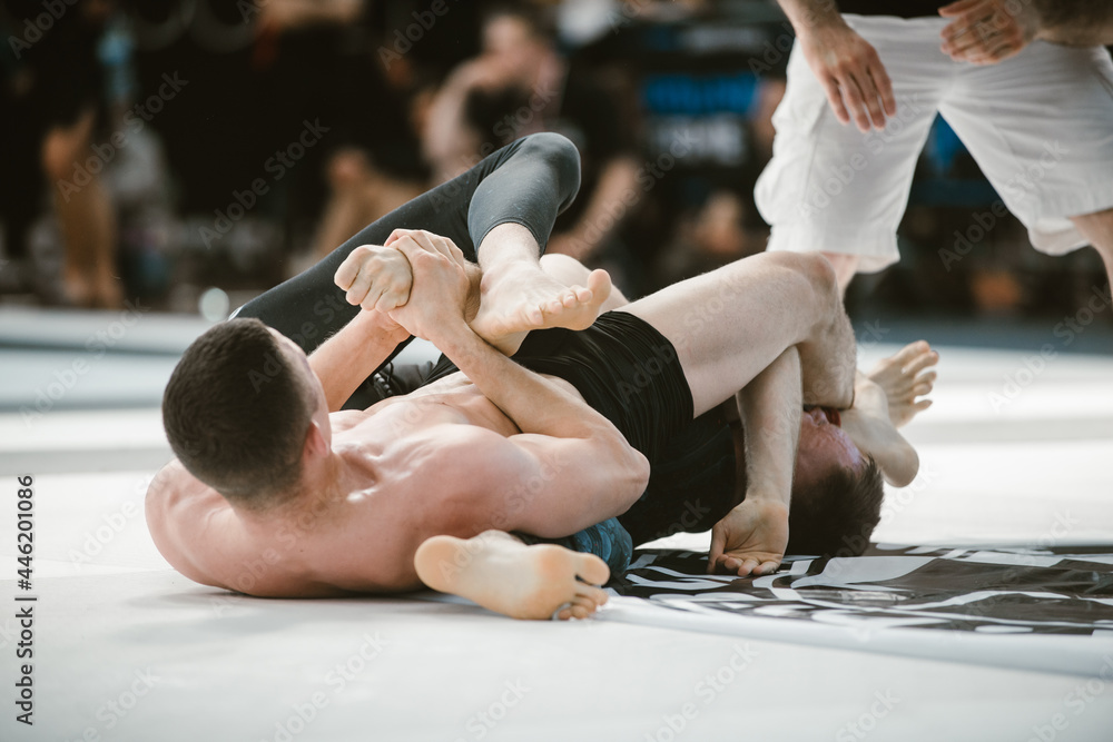 Obraz w ramie Dźwignia na łokieć zawody jiu jitsu - sport, dźwignię,  kolanko, fototapety | Foteks