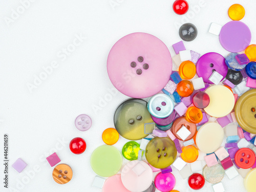 Colorful color of buttons, clasper for white background or wallpaper