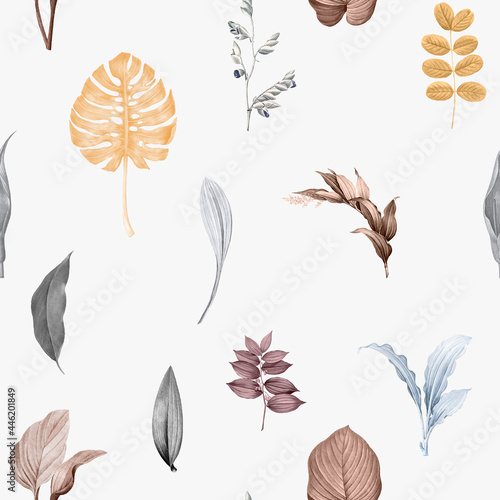 Tropical leaves background design vector